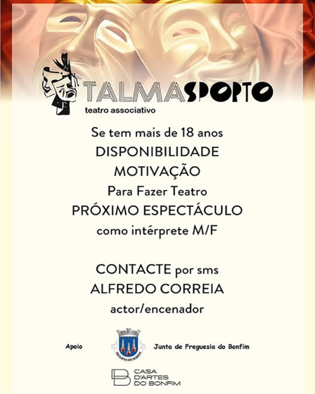 Queres experimentar fazer teatro?