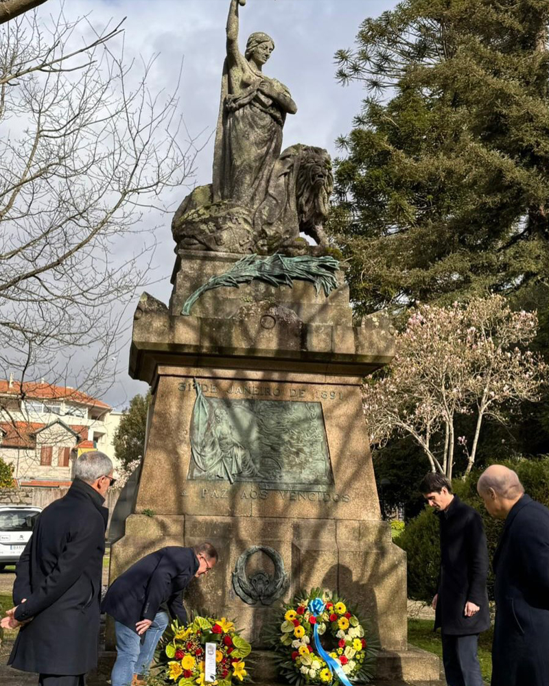 Presidente da Junta de Freguesia do Bonfim, João Luís Ferreira, na romagem ao Cemitério do Prado do Repouso em homenagem aos heróis do 31 de Janeiro.