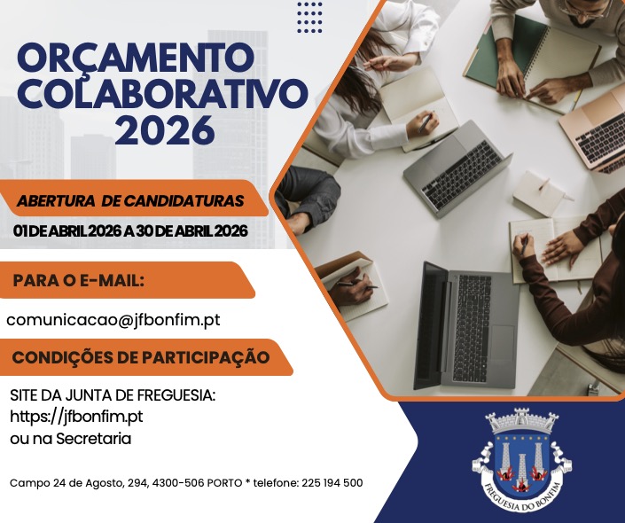 folheto de orçamento colaborativo 2026