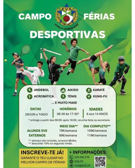 Inscrições para as Férias Desportivas estão encerradas